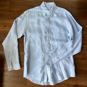 Brooks Brothers Linen Oxford Button Down Shirt